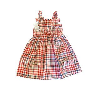 NWT Carter's Kinds Red White Blue Plaid SunDress Size 5
